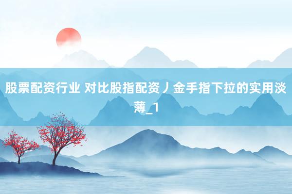 股票配资行业 对比股指配资丿金手指下拉的实用淡薄_1